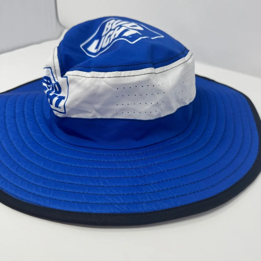 Beer Boonie Bucket Hat Wide Brim Beach Fishing Hiking Hat L XL Chin Strap